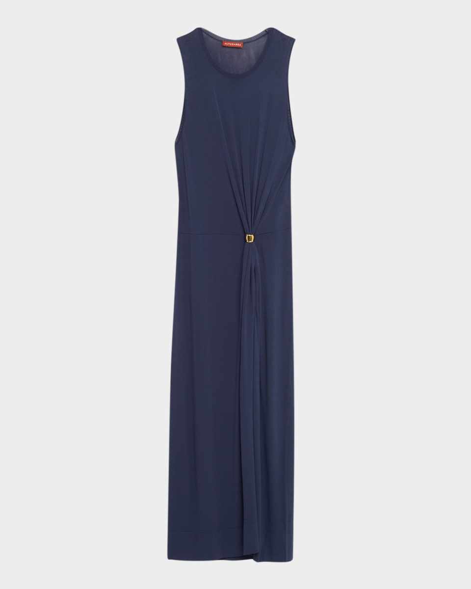 Saralien Gathered Sleeveless Maxi Dress